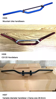 Guidons réglables en alliage d'aluminium CNC JP Streetfighter 7/8 pouces, résistants à la corrosion, pour moto de route avec multi-adapter