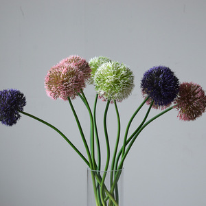 Boules de fleurs artificielles en forme d'oignons, fausses plantes vertes, boules de fleurs en forme d'oignons verts, décorations de mariage et d'intérieur, accessoires de photographie en forme de pissenlits - Product Image 1