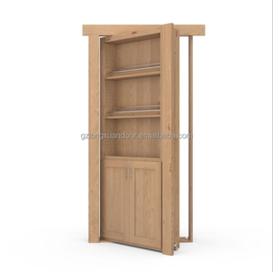 <span class=keywords><strong>Porta</strong></span> a Scomparsa in Legno Massello Insonorizzata con Libreria Integrata per Camera da Letto e Villa, Apertura Manuale Personalizzabile - Product Image 3