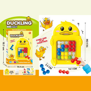 Creative drôle sagesse flipper jeux <span class=keywords><strong>d</strong></span>'association dessin animé petit canard jaune bricolage perles magiques puzzle jeux de société pour les enfants - Product Image 6