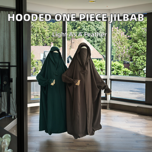 For <b>Cape</b> One Piece Nida Finger String Front Button Islamic Clothing Muslim Women Ramadan Eid Prayer Hooded Lightweight Modest - Product Image 2