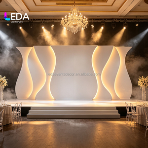 Panel Latar Belakang Pernikahan Akrilik Grosir Pabrik LEDA, Latar Panggung Lampu LED Elegan untuk Dekorasi Aula Pesta Pernikahan - Product Image 1