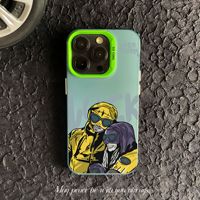 Ensemble d'étuis de téléphone PC en TPU Silver Couple pour iPhone 15 Pro Max Camera Protector Sublimation Design Compatible avec tous les modèles Pro Max