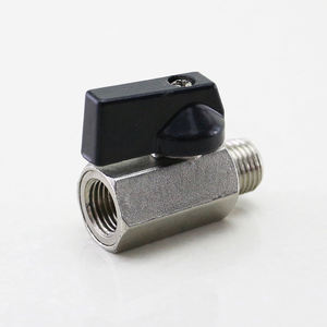 Katup Bola Mini MBV-MF 1/8 1/4 3/8 1/2 Kuningan Katup Tangan Kecil Hitam Jantan Betina OEM Dapat Disesuaikan untuk Aplikasi Minyak Udara Air - Product Image 3