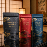 Sachet refermable en mylar imprimé sur mesure de haute qualité avec une capacité de 30 g pour l'emballage du thé matcha, du lait et de la gomme à mâcher