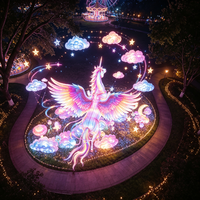 Lanternes personnalisées artisanales Pégase Licorne, Lumières décoratives Nuage de Rêve, Artisanat Héritage pour Grandes Plazas d'Événements et Sites de Visites Nocturnes