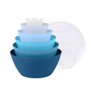 Ensemble de saladiers en plastique <span class=keywords><strong>pour</strong></span> bébé avec couvercle <span class=keywords><strong>pour</strong></span> la cuisson de la <span class=keywords><strong>salade</strong></span>, le service de la <span class=keywords><strong>salade</strong></span>, la soupe et le stockage des fruits. - Product Image 1