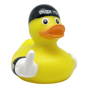 Vịt bạn cao su vịt ngón giữa nhựa đồ chơi bồn tắm đua Ducky số lượng lớn bồn tắm Squeaky Bath Bath đồ chơi - Product Image 3