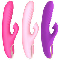 Wasserdichtes Silikon Erwachsenen-Sexspielzeug für Frauen Paare Rabbit Vibrator Klitoris-Sauger G-Punkt Dildo Doppelmotor Kraftvolle Vibration