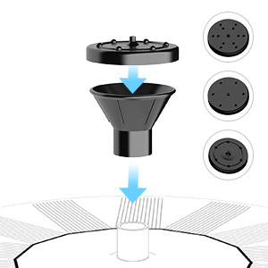 Green House Smart Birdbath ABS <span class=keywords><strong>fuente</strong></span> de estanque Solar bomba de agua 6 boquillas 4 barras de choque <span class=keywords><strong>fuente</strong></span> de agua para exteriores - Product Image 4