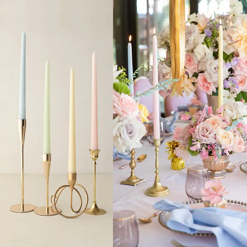 8 set di candele a colori a palo lungo 30cm di colore graduale 4 set di candele romantiche per la festa nuziale di compleanno