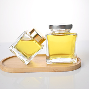 Commercio all'ingrosso quadrato 50ml 100ml 200ml 280ml 350ml 380ml salsa al peperoncino miele barattolo di vetro con coperchio in metallo - Product Image 2