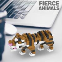 Mini-ensemble de blocs de construction animaux féroces, série de collection à assembler soi-même pour enfants et adultes, cadeau promotionnel en gros