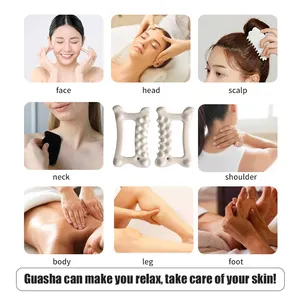 얼굴, 눈, 근육 이완을 위한 세라믹 사기그릇 Gua Sha 임파액 배수장치 다른 안마 제품 전부 1 개의 Guasha 마사지 기계