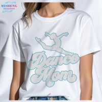 Transferts thermocollants en strass pour la danse, strass personnalisés de haute qualité, feuilles de strass personnalisées pour les cheerleaders