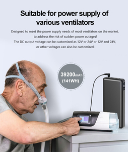 Batterie externe 39200mAh compatible avec les appareils CPAP <span class=keywords><strong>ResMed</strong></span> AirSense 11 et <span class=keywords><strong>ResMed</strong></span> AirMini, port DC5521 et sortie 24V. - Product Image 2
