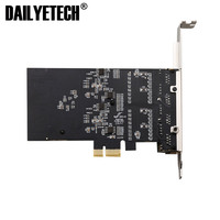 Carte réseau 10/100/1000Mbps Pci Express X4 Gigabit Ethernet 4 ports RJ45 avec Intel 82571