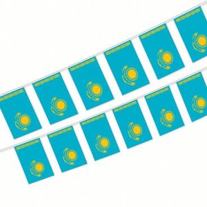 Kazakhstan National Country <b>Flag</b> in Polyester Digital Printed for Birthday Parties and Festivals Decoration - Product Image 1