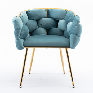 Sillón de terciopelo moderno y lujoso para sala de estar, mueble para el hogar, color azul - Product Image 5