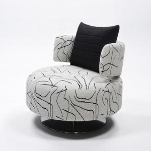 Simple Design Italian Rotating Single Leisure Sofa <b>Chair</b> <b>Balcony</b> Bedroom Armchairs Fabric Sofas Living Room Furniture Wholesale - Product Image 1