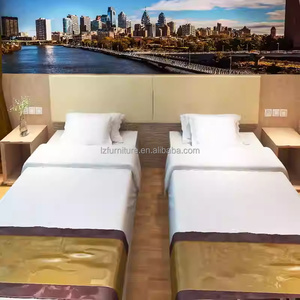 Cost-Effective <b>Full</b> Hotel Bedroom Furniture <b>Sets</b> Wood Twin <b>Bed</b> Frame With Nightstand Headboard Desk Chair Side Table & TV Stands - Product Image 2