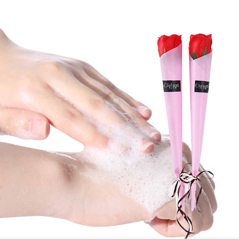 Private labe Artificial Roses with Box Soap Roses 18 Pcs in a Box Toilet Soap Body Wash Gift Flowers Scent