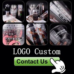 Vasos Desechables de Plástico Transparente para Bebidas Frías y Café, de 98 mm, 12/14/16 oz, con Tapas, Personalizados con Logotipo de Marca, Impresos en Serigrafía, Venta al Por Mayor - Product Image 6