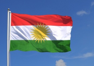 Bandiera <span class=keywords><strong>Kurdish</strong></span> stampata in poliestere con un lato singolo di alta qualità in tessuto 100% poliestere - Product Image 5