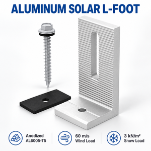 Conector en L de Aluminio Anodizado de Alta Calidad para Techos Metálicos con Costura Vertical, Accesorio de Montaje para Paneles Solares, Personalizado OEM - Product Image 1