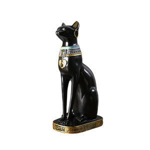 Figurines de chats égyptiens en résine Mystic Arts, lot de 3 statues décoratives pour la maison, le salon, l'entrée et le café - Product Image 5