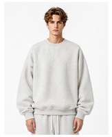Sweat-shirt pour homme de haute qualité en gros, coupe décontractée, 350 GSM, sweat-shirt surdimensionné pour homme