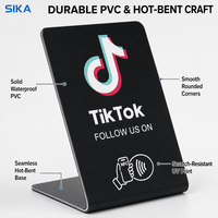 Support NFC en PVC à prix usine SIKA pour avis TikTok et Google Review, avec interface de communication RFID 13,56 MHz