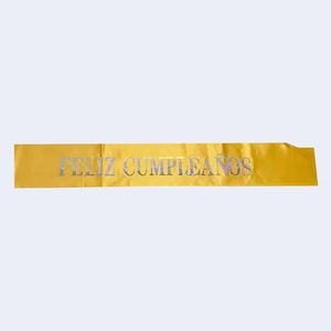 Écharpe Joyeux Anniversaire Dorée Lettres Iridescentes Décorations de Fête Élégantes Lot de 12 Pièces - Product Image 1