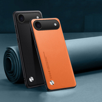 Étui de protection de luxe en cuir PU végétalien style professionnel pour iPhone 18 17 16 15 14 13 12 11 Pro Max 17e Mini, pare-chocs en silicone souple mat