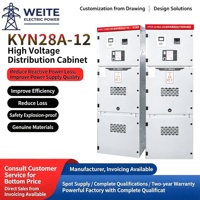 Armoire de distribution électrique industrielle KYN28 haute tension pour intérieur, avec système de relais et barres omnibus, usage commercial