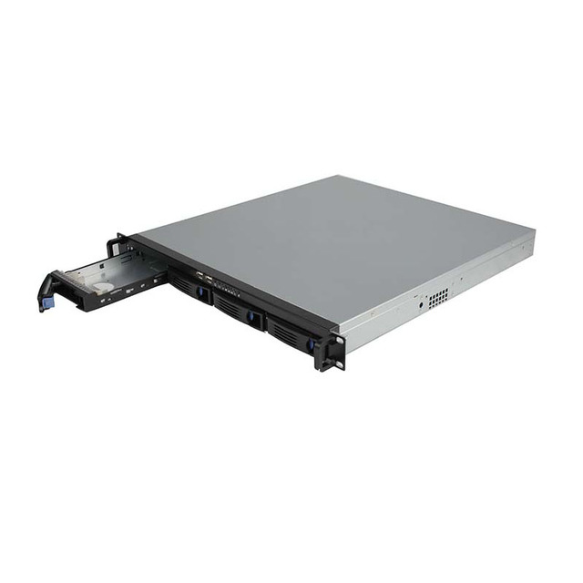1U 19 Inch Short Depth Server Case with Fan Plastic 4 Hot Swap Bays FLEX PSU Mini ITX Manboard for HTPC Backup in Stock