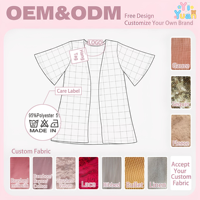 Cardigan léger à manches courtes pour enfants, motif écossais noir et blanc, rose uni, style kimono, pour filles, idéal pour les vacances