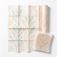 Papier de soie botanique imprimé sur mesure, papier d'emballage cadeau à motif de feuilles minimaliste pour doublure intérieure de boîte