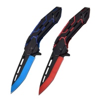 Couteau pliant portable en acier inoxydable avec manche en alliage d'aluminium, couteau de poche de survie pour le camping, cadeau exquis