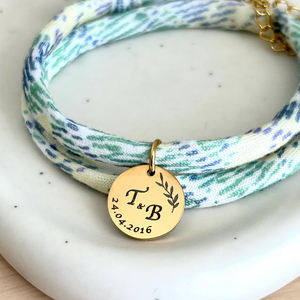 <span class=keywords><strong>Bracelet</strong></span> mariage bijou prénom personnalisable <span class=keywords><strong>Bracelet</strong></span> médaillon liberté personnalisé pour femme - Product Image 2