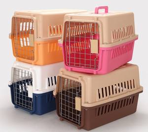 Trasportino per Animali Domestici Approvato dalle Compagnie Aeree, Grande Gabbia Portatile in Plastica con Ruote per Cani e Gatti, Consegna Rapida - Product Image 5