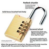Cadenas à combinaison pour bagages, armoire de dortoir, mini cadenas étanche pour salle de sport, modèle Qtmms
