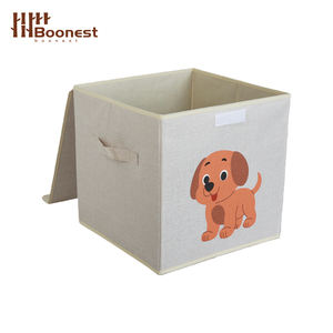 Organizzatore per Cassetti di Alta Qualità, Scatola Portaoggetti Pieghevole per Bambini con Disegni di Cani in Tessuto - Product Image 2
