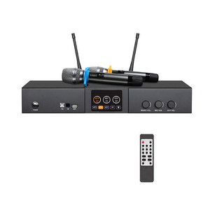 Профессиональный усилитель мощности класса D для караоке 400 Вт, система 3-в-1 с беспроводным микрофоном UHF, DSP, эхо, реверберация, для домашнего аудио, металлический корпус - Product Image 4