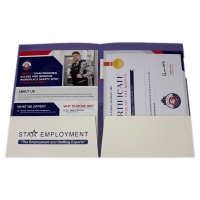 Dossier de présentation personnalisé avec impression de logo, dossiers A4, dossiers gaufrés