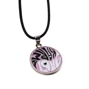 Craft supplier custom metal soft enamel holiday and birthday gift metal pendant necklaces