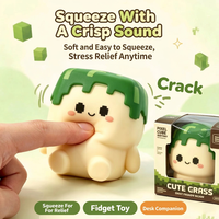 Jouet Squishy Mignon en Forme de Cube Pixel, Bloc de Construction Souple Anti-Stress pour Enfants
