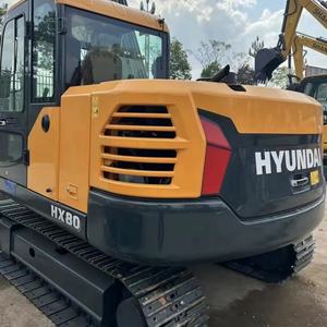 Excavatrice sur chenilles hydraulique d'occasion Hyundai HX80 de fabrication coréenne, 8 tonnes, prix bas, équipement d'excavatrice Hyundai HX80 - Product Image 6
