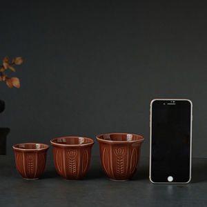Tazza da Caffè e Tè in Ceramica Tulip Arabic 180ml 250ml, Design in Stile Americano per Uso in Caffetteria, Disegnabile - Product Image 2