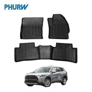 Alfombrillas para Coche PHURW, Accesorios Interiores para Coche con Volante a la Derecha, Alfombrillas Personalizadas de TPE, Alfombrillas 3D para Toyota <span class=keywords><strong>COROLLA</strong></span> CROSS <span class=keywords><strong>2022</strong></span>+  Volante a la Derecha - Product Image 1